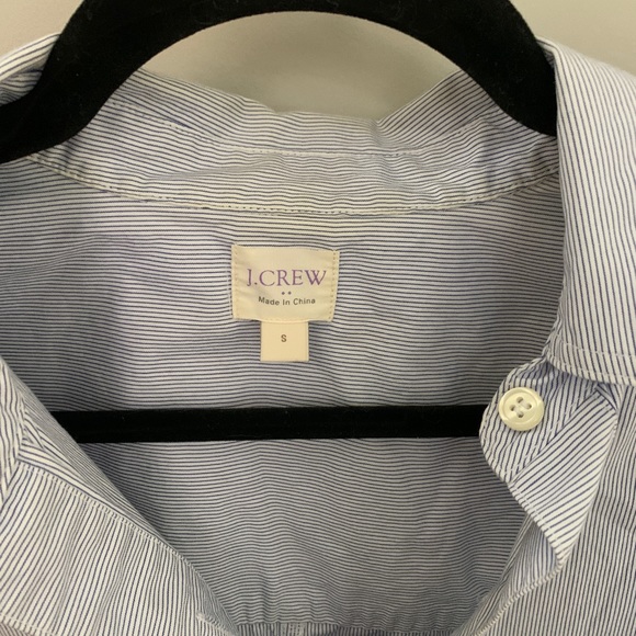 J Crew size small pinstripe, cap sleeve shirt - Picture 4 of 4